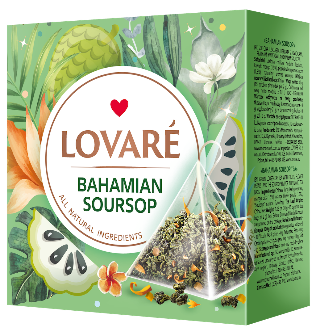 Lovaré Bahamian Soursop te i pyramider 15 st